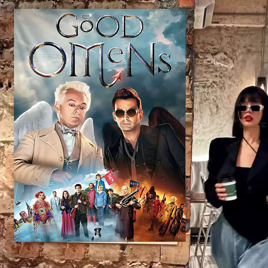 Potdemiel Kleines Cheerleading-Banner G-Good Omens Handgezogene Flagge in Multicolour - Bild 2