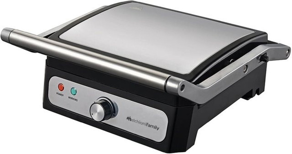 IRIS Kontaktgrill mit abnehmbaren Keramikplatten in Silber, 1800W
