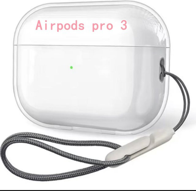 Transparente TPU-Schutzhülle mit Umhängeband für Apple AirPods Pro 2 und 3. Generation - Bild 1