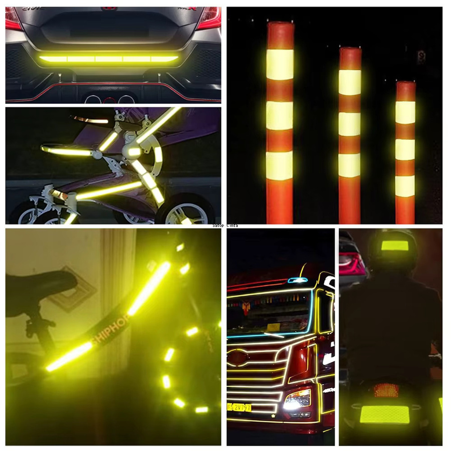 Satop Cinta Reflektorfolie für LKW in Fluoreszierend Gelb, 10,16 cm x 5,18 m, Hochreflexive Sicherheitswarnfolie für Fahrzeuge - Bild 5