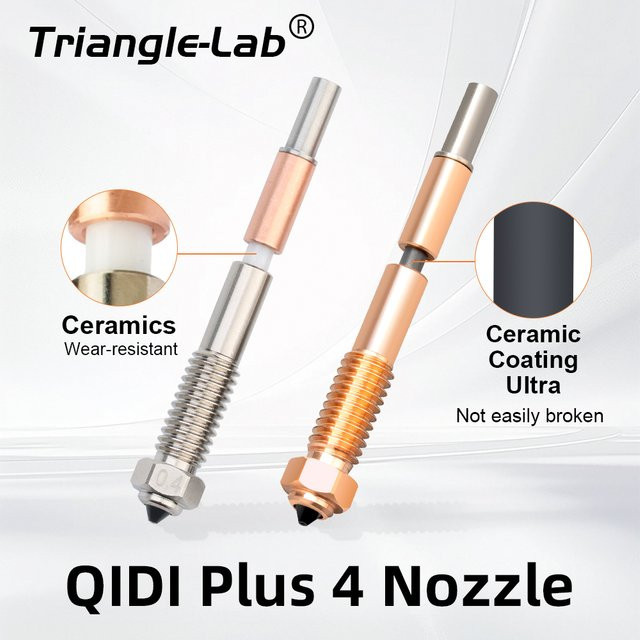 Trianglelab Bimetall-Düse mit Keramikisolierung für QIDI Plus4 in Silber - Bild 1