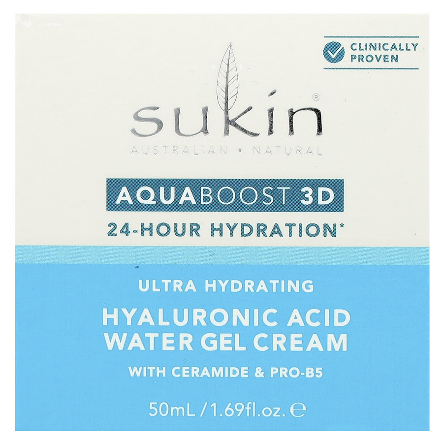 Sukin Lab Aquaboost 3D Wasser Gel Creme, 50 ml, Hyaluronsäure, Niacinamid - Bild 2