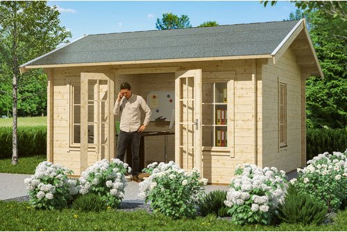 SKANHOLZ Gartenhaus Lugano 1 aus Holz in Beige, B/H/T: 500 x 296 x 300 cm - Bild 1
