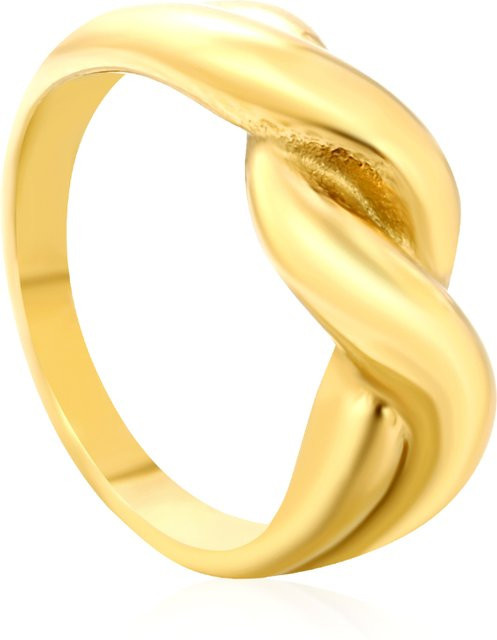 LUXUSTEEL Ring Edelstahl, Gedreht, Gold, Damen - Bild 1