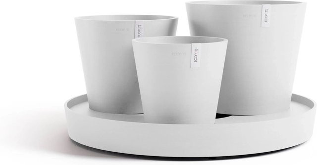 Ecopots Pflanztopf Dubai Weiß Höhe: 56 cm, Durchmesser: 30 cm - Bild 1