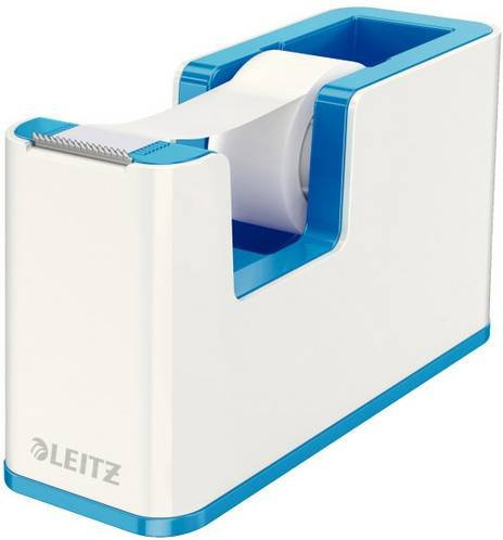 Leitz WOW Klebeband-Abroller ergonomisch in Weiß/Blau mit Klebebandrolle 19 mm x 33 m - Bild 1