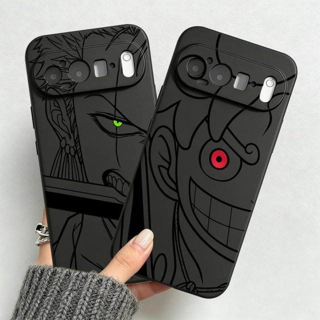 Funda Handyhülle One Piece Happy Face Luffy Zoro für Google Pixel 9 Pro XL 8 Pro 7 6 sowie Pixel 9a 8a 7a 6a 10A in Multicolor und Schwarz - Bild 1