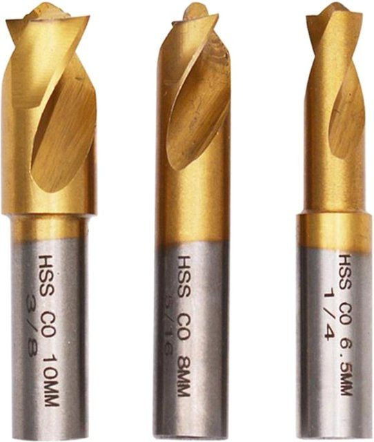 HSS-CO-Kobalt Bohrer-Set mit Titanbeschichtung in Gold für gehärtete Metalle und zum Entfernen von Schweißpunkten aus Edelstahl - Bild 1