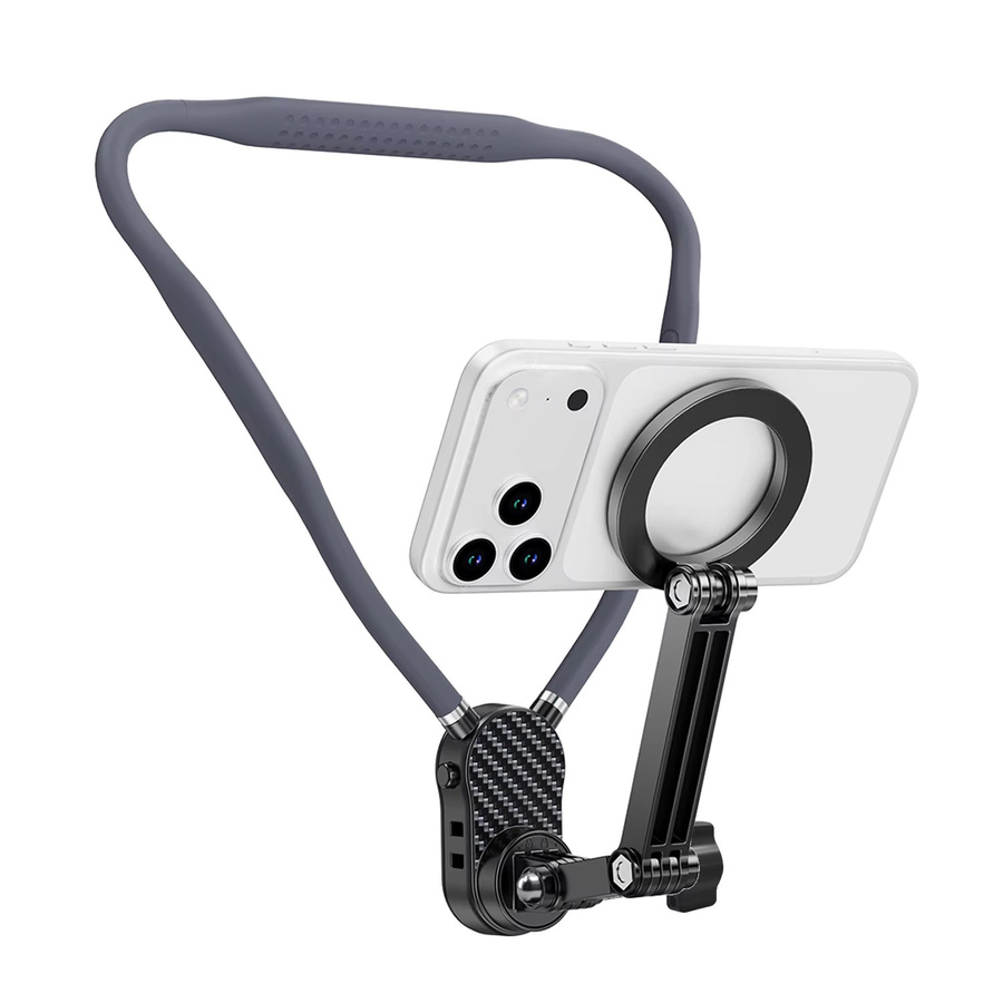 Magnetischer PDKUAI Sportständer zum Umhängen mit 360 Grad drehbarem Telefonclip in Schwarz, kompatibel mit iPhone und Samsung - Bild 7