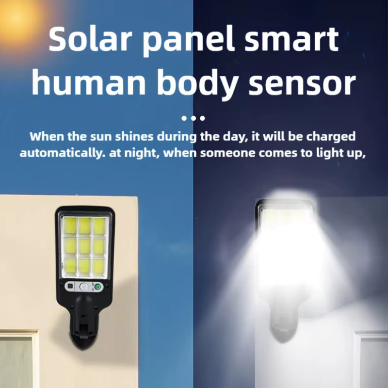 ZTree Solar-Wandleuchten mit Bewegungsmelder und LED, Set in Schwarz, moderne Sicherheitsbeleuchtung für Garten, Terrasse und Außenbereich - Bild 3
