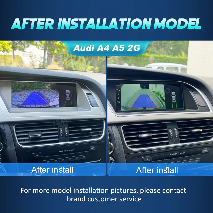 Nunoo Drahtloser CarPlay Multimedia-Player für Audi A4 B8 und A5 (2008-2016) mit Android 14, 8GB RAM, 128GB Speicher, 8K Display und GPS, Schwarz - Bild 3