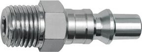 Riegler Nippel für Kupplungen NW 5,5, ARO 210, Stahl, Farbe: Silber, G 1/4 AG - Bild 1