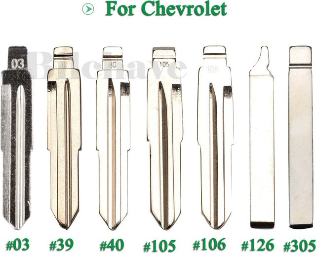 Jingyuqin 10er Set Ersatz-Flip-Fernbedienung für Chevrolet Cruze Epica Lova Camaro Impala Captiva Aveo mit HU100 Klinge in Silber - Bild 1