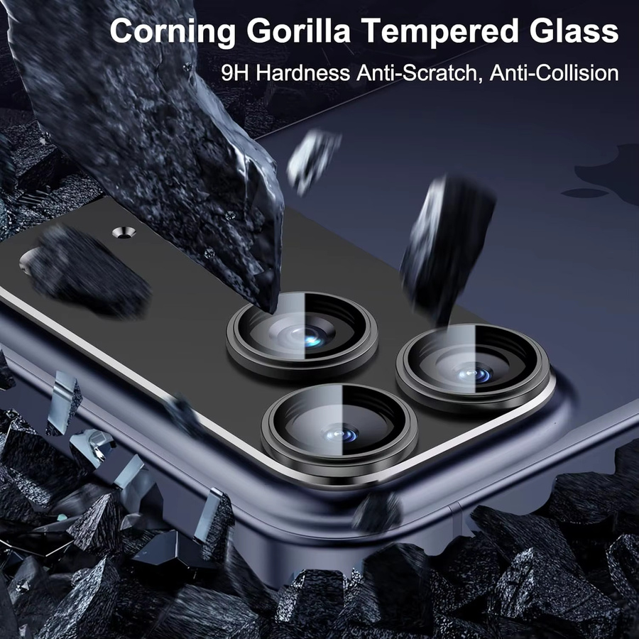 AR+AF Kratzfester Metall-Glas-Kameralinsen-Schutzfilm für Apple iPhone 17 Pro Max und iPhone 17 Pro in Silber - Bild 2