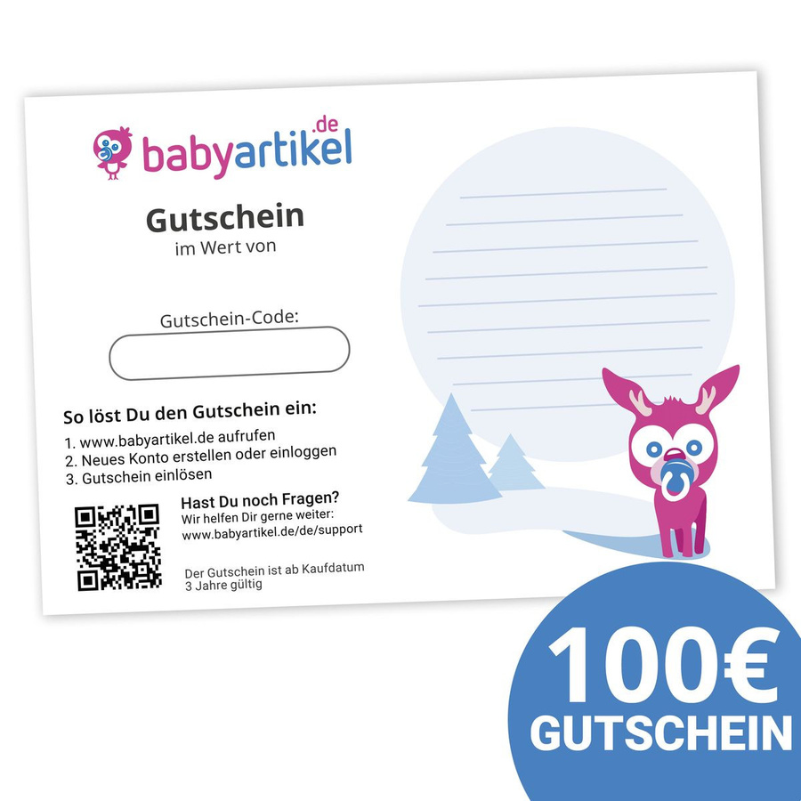 Babyartikel.de Geschenkgutschein im Wert von 100 Euro für Babyartikel - Bild 1