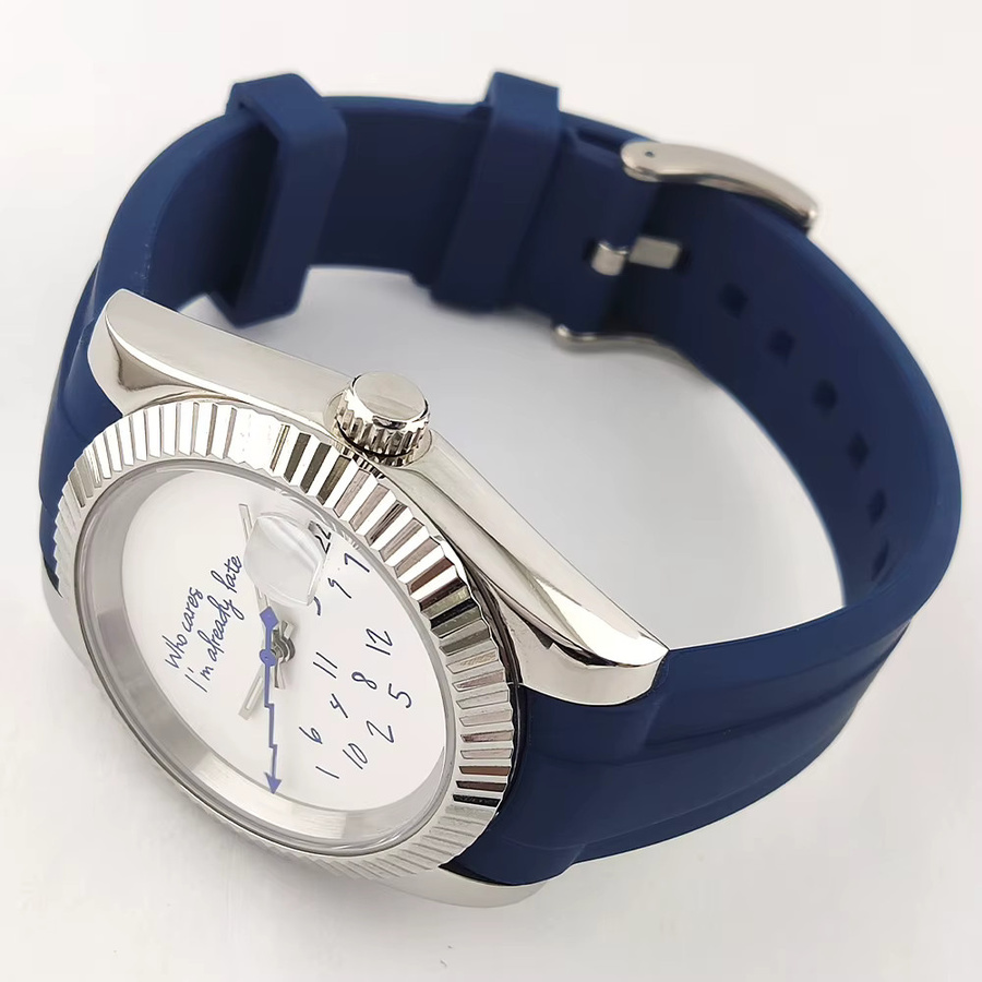 OUMASHI Armbanduhr Automatik, Edelstahl, Blau, Saphirglas, 39 mm, Herren - Bild 3