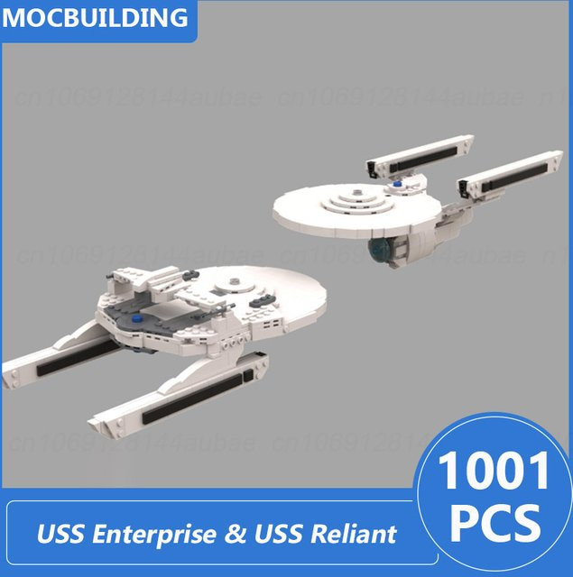 MOCBUILDING USS Enterprise Constitution Refit oder USS Reliant Moc, Bausteine, Weltraum, Star Trek - Bild 1