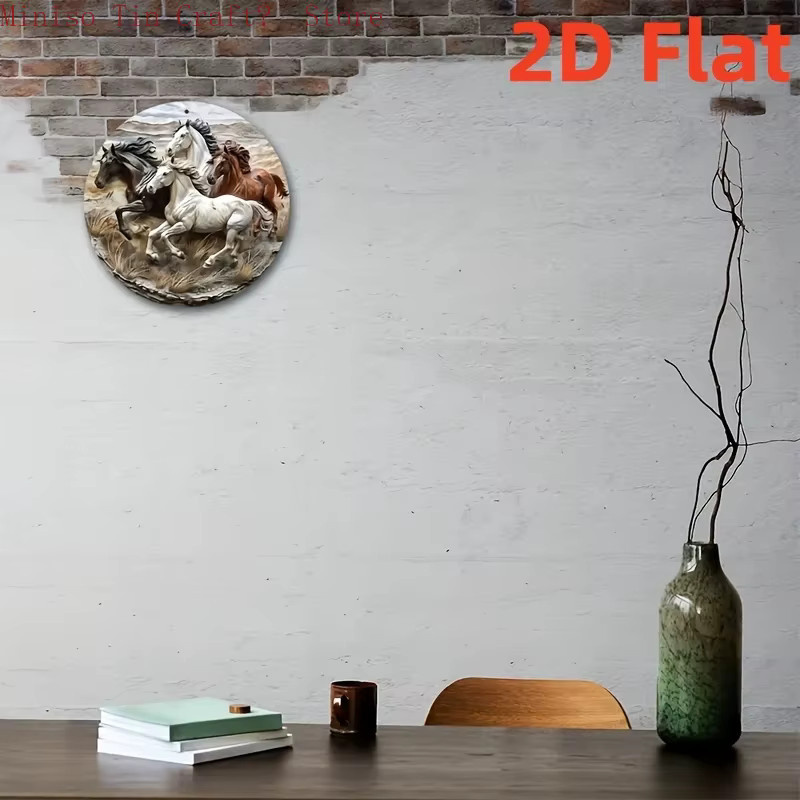 Potdemiel Rundes Blechschild im Vintage-Stil, Mehrfarbig, Durchmesser: 20 cm - Bild 5