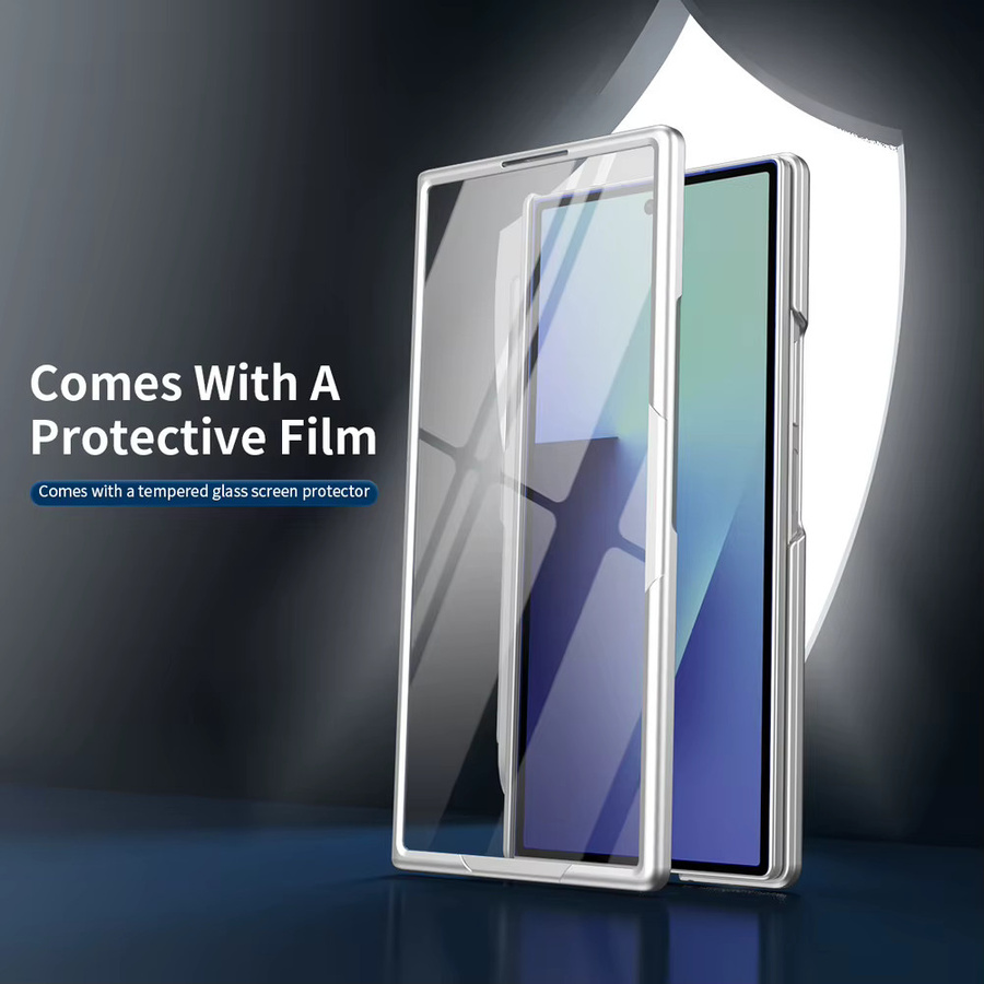 Magnetische Business Metall Schutzhülle für Samsung Galaxy Z Fold 7 6 5 4 3 mit Drehständer und MagSafe Kompatibilität in Blau - Bild 3