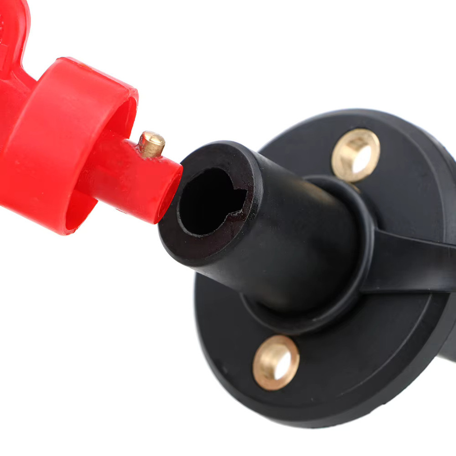 AINYSZIN Batterie-Trennschalter 24V 400A Universal Power Isolator für Lkw Boot Marine ATV in Schwarz und Rot - Bild 4