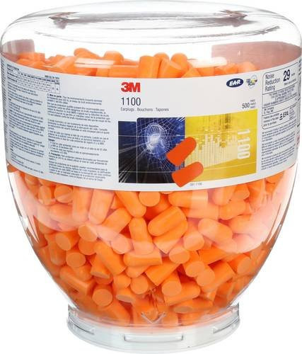 3M 1100B Gehörschutzstöpsel Nachfüllpackung Orange 500 Paar Einweg EN 352-2 35 dB - Bild 1