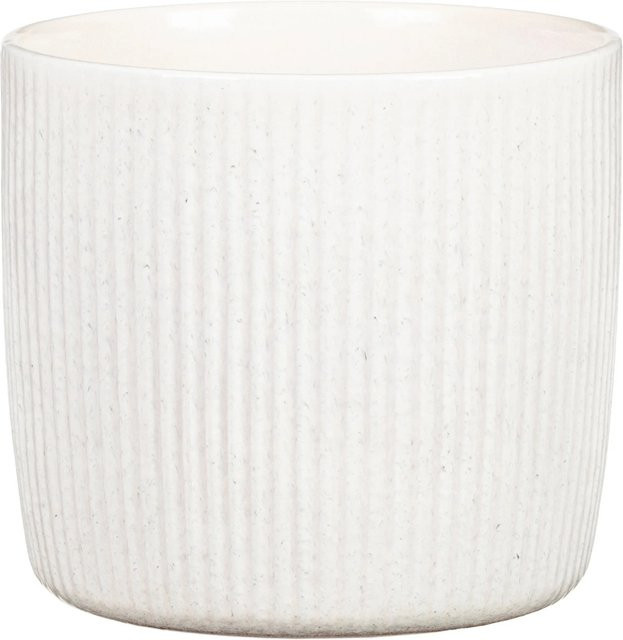 Scheurich Übertopf 900 Solido Linea Keramik Perla Weiß Durchmesser: 13 cm, Höhe: 12 cm - Bild 1