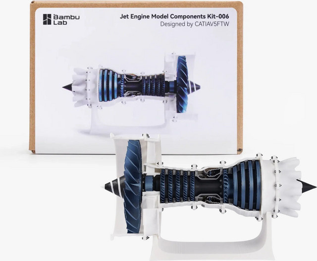 Bambu Lab Jet Engine Modellkomponenten-Kit 006 für 3D-Drucke - Bild 1