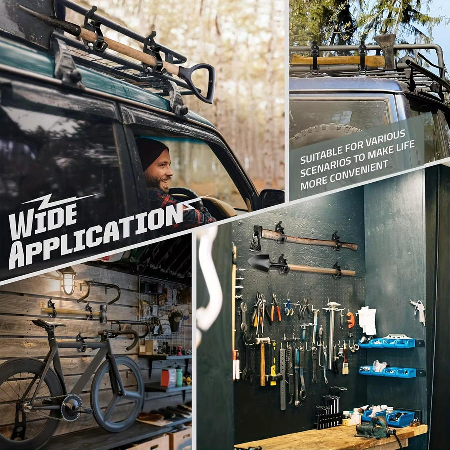 DVLTS Quick Release Wandmontage Halterung für Werkzeug, Schaufel und Axt zur Befestigung an Auto, RV oder Boot - Bild 6