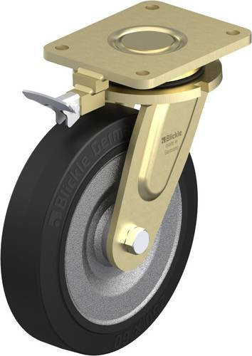 Blickle Lenkrolle LS-SE 250K-RI4 mit Feststeller in Anthrazit und Schwarz, Rad-Durchmesser: 25 cm, Tragfähigkeit: 850 kg - Bild 1