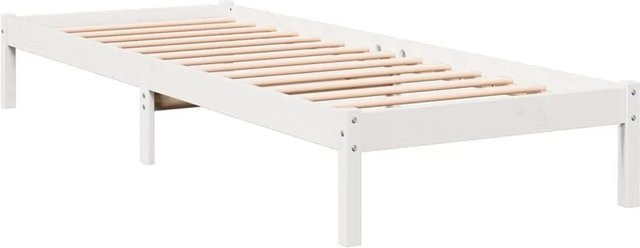 vidaXL Massivholzbett aus Kiefernholz in Weiß, Extra Lang, ohne Matratze, B/T/H: 90 x 210 x 95,5 cm - Bild 1