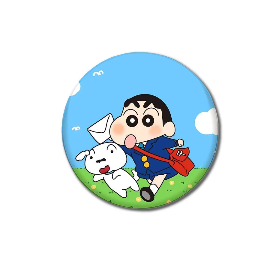 52TOYS Anstecknadel Crayon Shin-chan Anime, Runde Laser-Brosche - Bild 3
