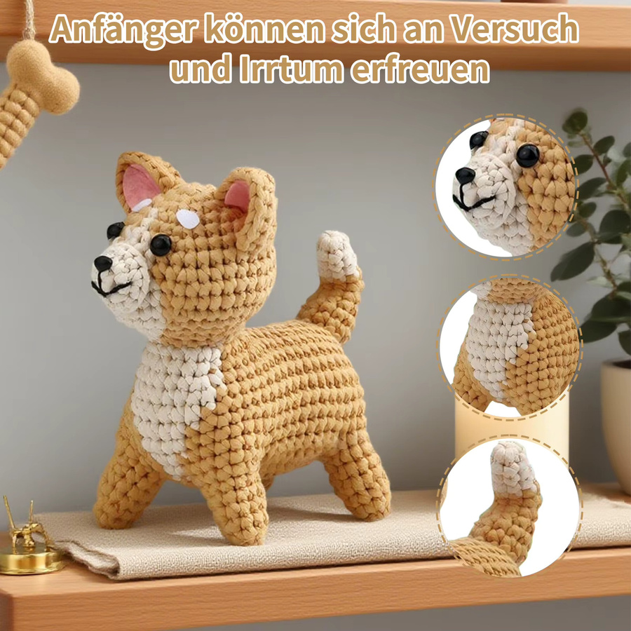 Comanlai Hunde-Häkelset für Anfänger mit Strick-Starter-Set und DIY-Strickwerkzeugen - Bild 3