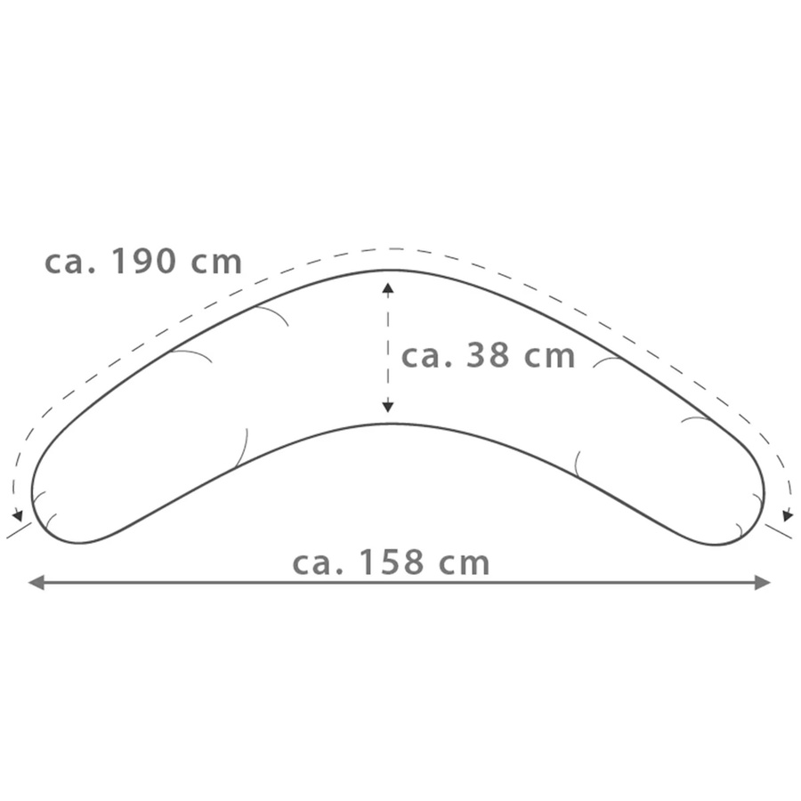 Theraline Original Stillkissenbezug aus Baumwolle in Grau oder Weiß, Breite: 190 cm - Bild 2