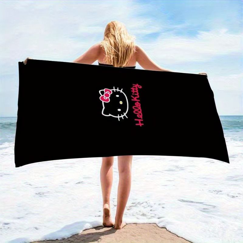 Hello Kitty Strandtuch mit Cartoon-Motiv für Pool und Outdoor - Bild 5