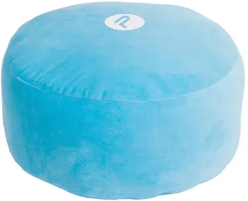 Yoga-Meditationskissen Pure2Improve aus Polyester-Velours, rund, Durchmesser: 33 cm, Farben: Blau, Weiß, Türkis - Bild 1