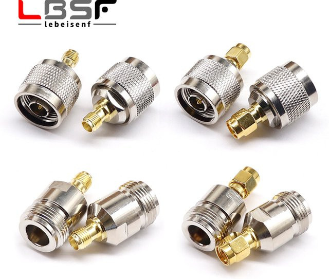 lebeisenf HF-Adapter N-Stecker auf SMA-Stecker oder SMA-Buchse in Silber - Bild 1
