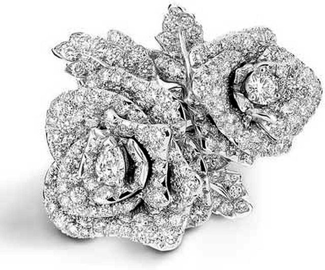 Huitan Damen-Fingerring, Silber, Rosenblüten, Zirkonia - Bild 1