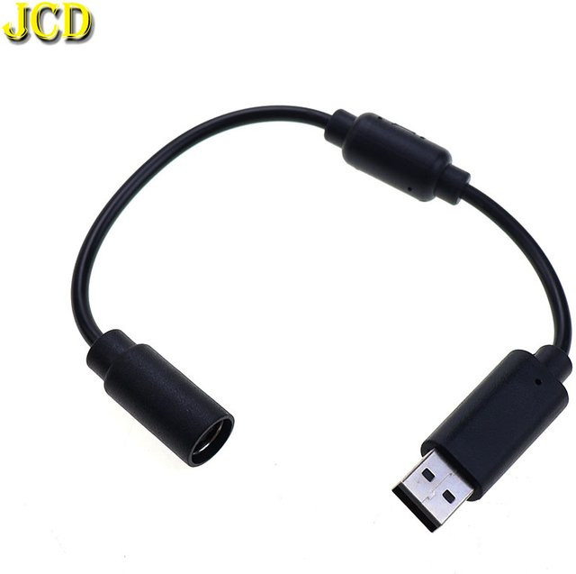 JCD Xbox 360 Game-Controller Adapterkabel mit magnetischem Ringgriff und USB-A Breakaway-Kabel in Grau und Schwarz - Bild 1