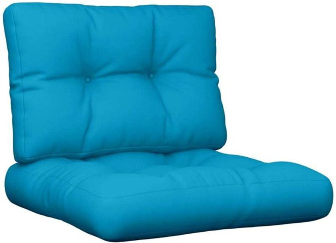 Vidaxl Palettenkissen Set aus Stoff in Blau, 2 Stück - Bild 1