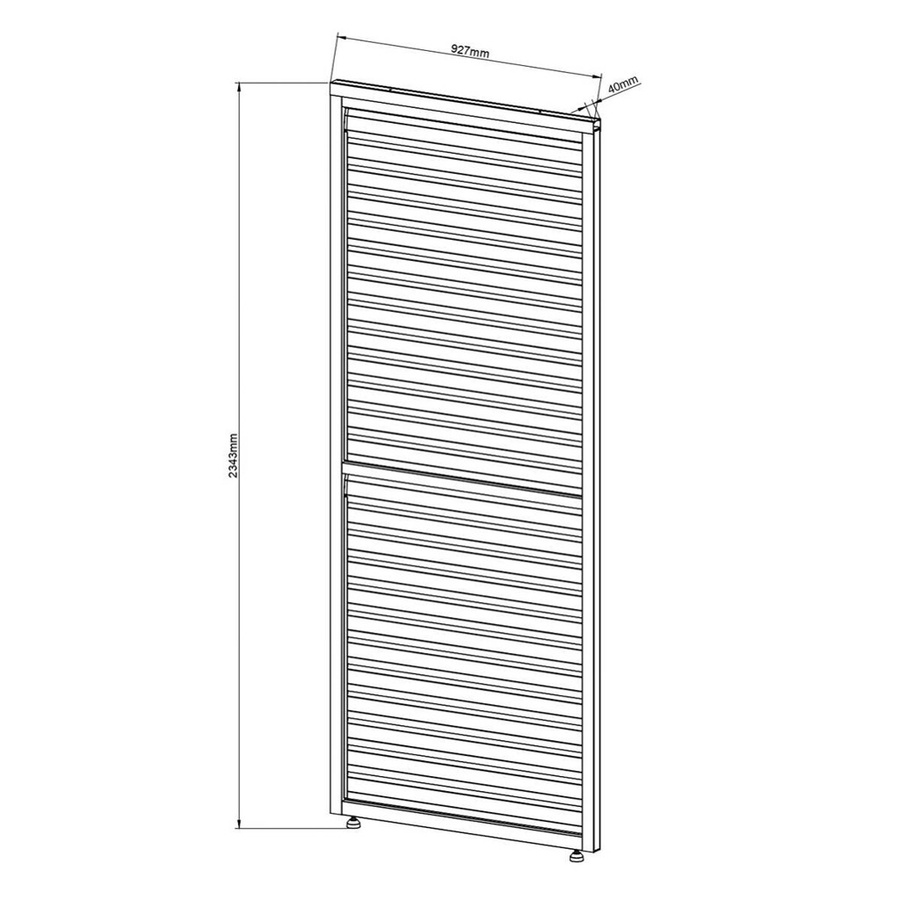 Moderner Sichtschutz aus Aluminium in Anthrazit, B: 93 cm, H: 234 cm, T: 4 cm - Bild 2