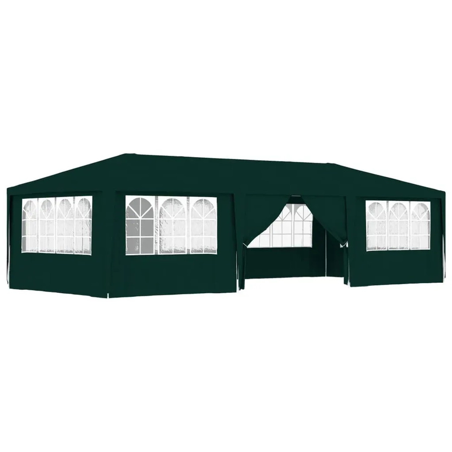 vidaXL Profi-Partyzelt mit Seitenwänden Grün, B/T/H: 9 x 4 m, 90 g/m2 - Bild 2