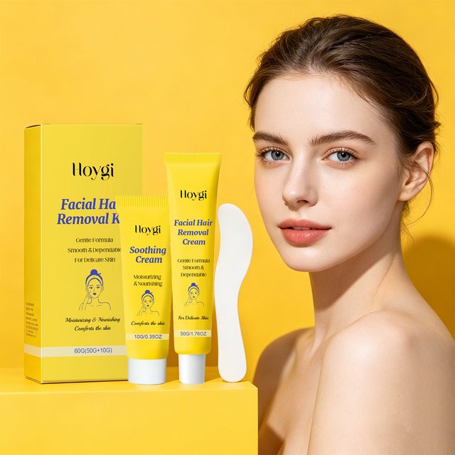 Hoygi Gesichtshaarentfernungscreme-Set mit Sheabutter, Unisex - Bild 1