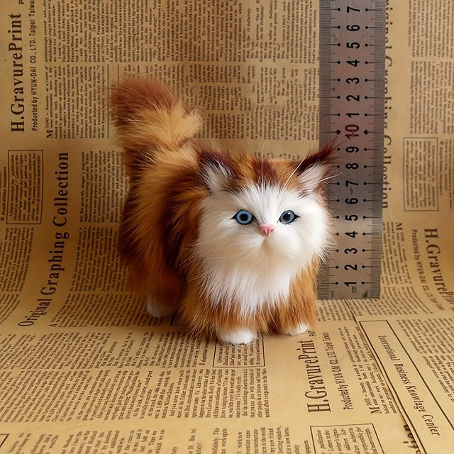 Fashnics Simulation Katze Plüsch Spielzeug, orange, ab 3 Jahre - Bild 1