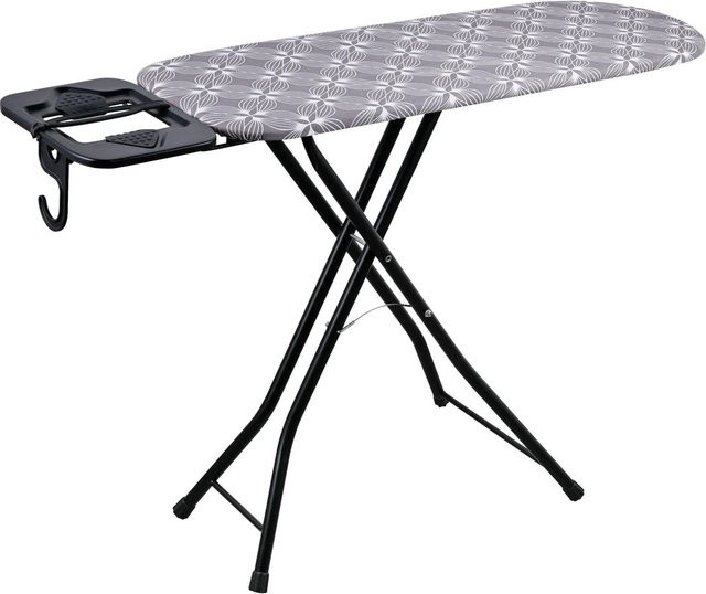 Relaxdays 2-in-1 Bügelbrett aus Stahl, klappbar und höhenverstellbar, Schwarz - Bild 1