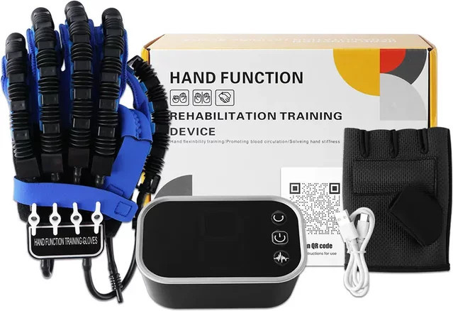 JBMBHC Massagehandschuhe, Roboter-Rehabilitationshandschuhe, blau - Bild 1
