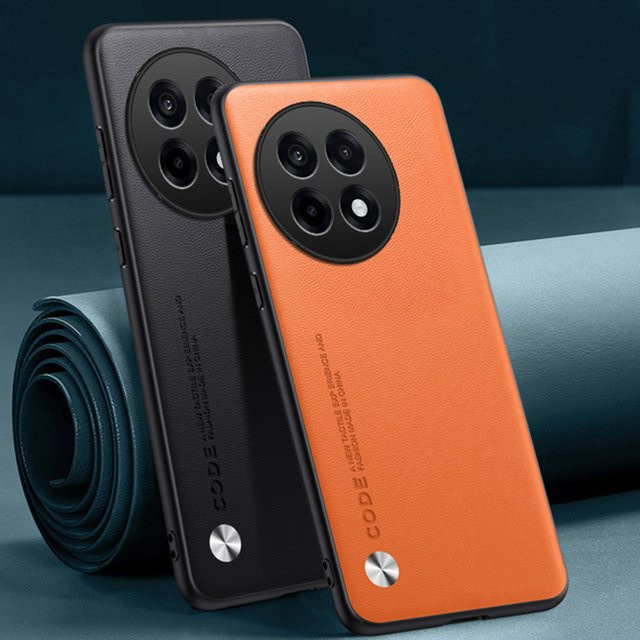 EUCAGR PU Ledertasche für OnePlus 13R, Ace 5 Pro und OnePlus Ace5 in Orange mit Silikon Vollschutz Rückseite Abdeckung - Bild 1