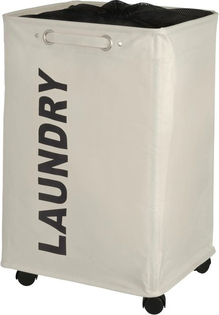 Wenko Wäschesammler Quadro in Beige, B/H/T: 40 x 60 x 33 cm - Bild 1