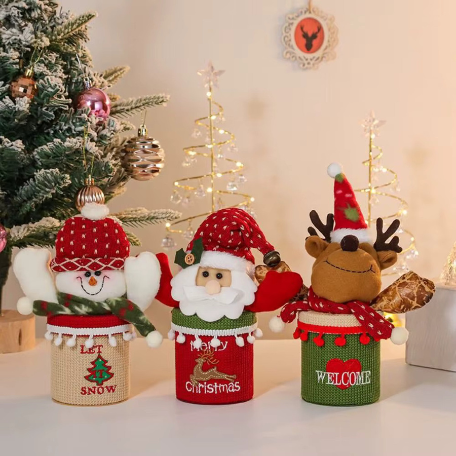 Wiederverwendbare Weihnachtsgeschenkboxen mit Weihnachtsmann-Motiv als DIY Weihnachtsbaum Dekoration und Süßigkeitentüten in Mehrfarbig - Bild 1