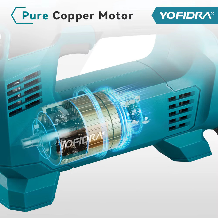 YOFIDRA Akku Reifeninflator mit Digitaldisplay Cordless Hochdruck Luftkompressor für Makita Batterie - Bild 4