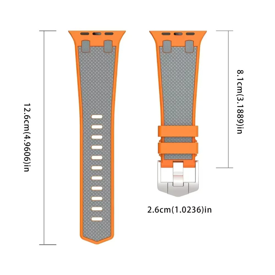 CHIICSMART Uhrenarmband Kohlefaser, Silikon, Herren - Bild 2